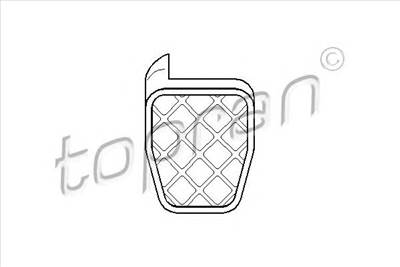 TOPRAN 109 999 - Pedálbetét, kuplungpedál AUDI SEAT SKODA VW
