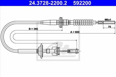 ATE 24.3728-2200.2 - kuplung bowden SUBARU SUZUKI