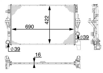 MAHLE CR 902 000P - Vízhűtő (Hűtőradiátor) MERCEDES-BENZ