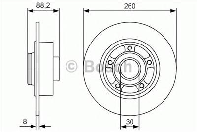 BOSCH 0 986 479 C88 - féktárcsa RENAULT