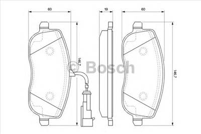 BOSCH 0 986 494 068 - fékbetét FIAT