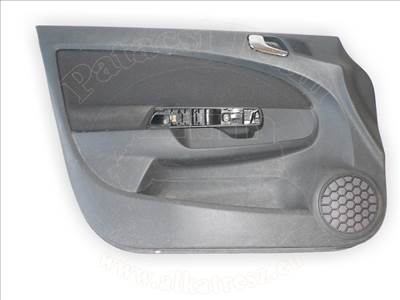 Opel Corsa D 2006-2014 - kárpit, bal oldali első ajtó, antracit, elektromos ablakhoz, 5ajtós
