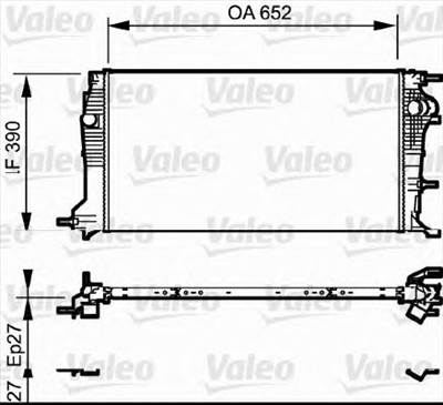VALEO 735182 - Vízhűtő (Hűtőradiátor) RENAULT