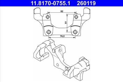 ATE 11.8170-0755.1 - féknyereg tartó BMW