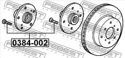 FEBEST 0384-002 - kerékcsavar ACURA HONDA HONDA (DONGFENG) HONDA (GAC)