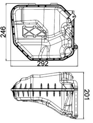 MAHLE CRT 9 000S - hűtőfolyadék kiegyenlítőtartály AUDI PORSCHE VW