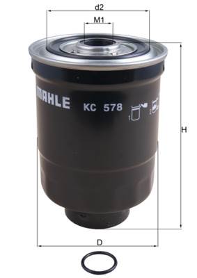 MAHLE KC 578D - Üzemanyagszűrő BEDFORD HYUNDAI ISUZU KIA MITSUBISHI VAUXHALL