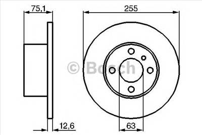 BOSCH 0 986 478 032 - féktárcsa BMW