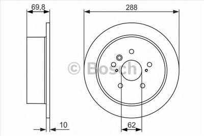 BOSCH 0 986 479 614 - féktárcsa LEXUS TOYOTA