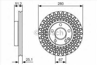 BOSCH 0 986 479 A00 - féktárcsa MERCEDES-BENZ