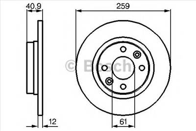 BOSCH 0 986 479 B79 - féktárcsa DACIA RENAULT SMART