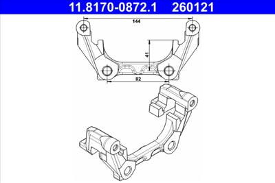 ATE 11.8170-0872.1 - féknyereg tartó RENAULT