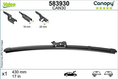 Opel Combo E 2018-2024 - Ablaktörlő lapát 1db (CAN30) 430 Vez./ut. o