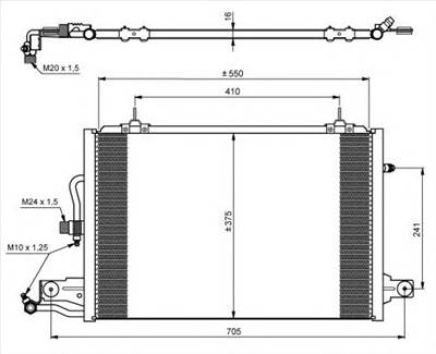NRF 35031 - klíma kondenzátor AUDI