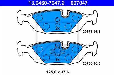 ATE 13.0460-7047.2 - fékbetét BMW