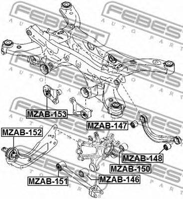 FEBEST MZAB-153 - Csapágy, differenciál MAZDA