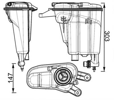 MAHLE CRT 95 000S - hűtőfolyadék kiegyenlítőtartály AUDI