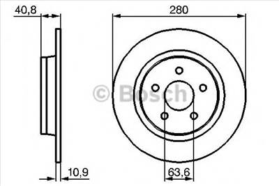 BOSCH 0 986 479 B81 - féktárcsa FORD FORD AUSTRALIA VOLVO