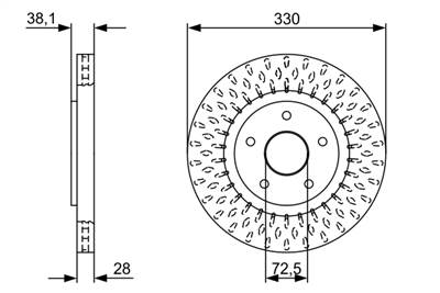 BOSCH 0 986 479 V85 - féktárcsa FIAT LANCIA