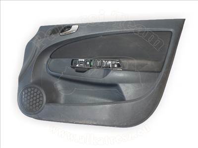 Opel Corsa D/2 2011-2014 - kárpit, jobb oldali első ajtó, antracit, elektromos ablakhoz, 5ajtós
