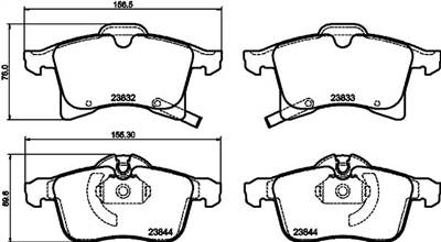 Fékbetét készlet MINTEX MDB2633 for OPEL, GENERAL MOTORS, VAUXHALL, CHEVROLET, …