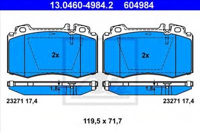 ATE 13.0460-4984.2 - fékbetét MERCEDES-BENZ