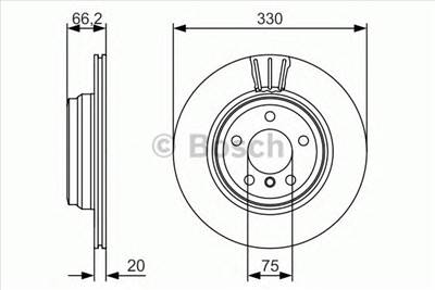 BOSCH 0 986 479 622 - féktárcsa BMW