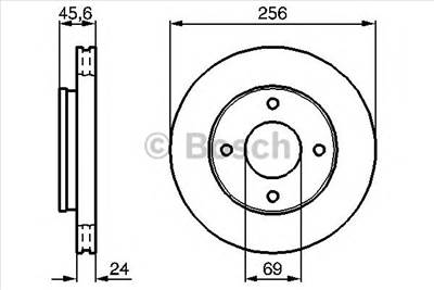BOSCH 0 986 479 B83 - féktárcsa MITSUBISHI SMART
