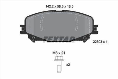 Fékbetét készlet TEXTAR 2280301 for RENAULT, MITSUBISHI