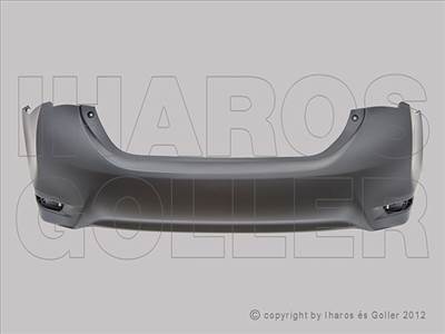Toyota Corolla 2013-2019 - Hátsó lökhárító alapozott szenzorlyuk jel.