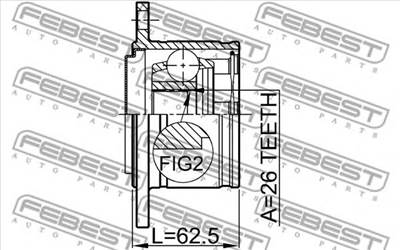 FEBEST 0411-K94RH - féltengely csukló MITSUBISHI