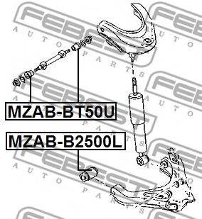 FEBEST MZAB-BT50U - Lengőkar szilent FORD FORD ASIA / OZEANIA FORD AUSTRALIA FORD USA MAZDA