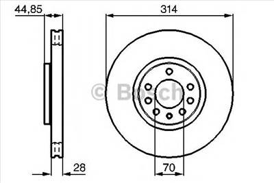 BOSCH 0 986 479 143 - féktárcsa CHEVROLET OPEL SAAB VAUXHALL