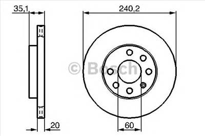 BOSCH 0 986 479 B84 - féktárcsa OPEL VAUXHALL