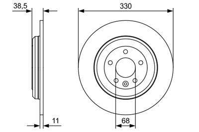 BOSCH 0 986 479 W01 - féktárcsa FORD USA
