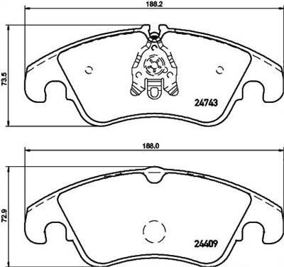 Fékbetét készlet MINTEX MDB2934 for AUDI, VW, SEAT, SKODA