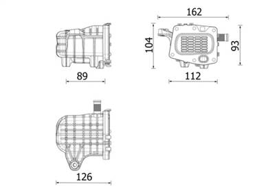 MAHLE CE 41 000P - Hűtő, kipufogógáz-visszavezetés CITROËN FORD PEUGEOT