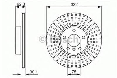 BOSCH 0 986 479 624 - féktárcsa BMW
