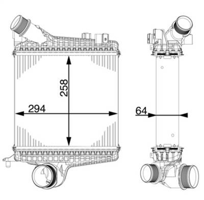 MAHLE CI 221 000P - töltőlevegő-hűtő AUDI VW