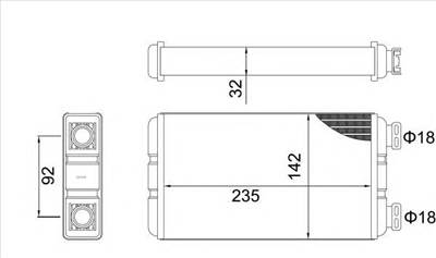 NRF 54312 - Hőcserélő, belső tér fűtés NISSAN OPEL RENAULT RENAULT TRUCKS VAUXHALL