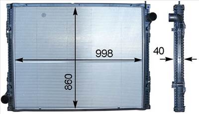 MAHLE CR 916 000P - Vízhűtő (Hűtőradiátor) SCANIA