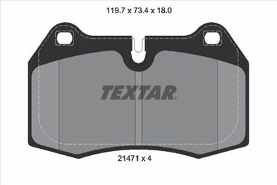 Fékbetét készlet TEXTAR 2147102 for BMW, MASERATI, NISSAN