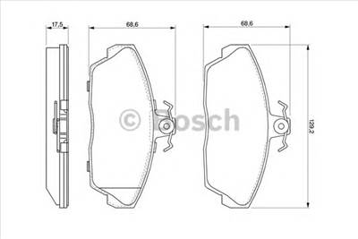 BOSCH 0 986 424 566 - fékbetét GAZ LAND ROVER