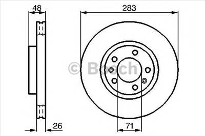 BOSCH 0 986 478 125 - féktárcsa CITROËN OPEL PEUGEOT VAUXHALL