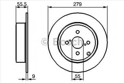 BOSCH 0 986 479 149 - féktárcsa TOYOTA