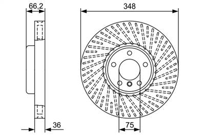 BOSCH 0 986 479 W20 - féktárcsa BMW