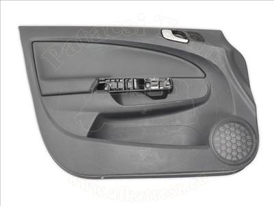 Opel Corsa D/2 2011-2014 - kárpit, bal oldali első ajtó, antracit, elektromos ablakhoz, 5ajtós, XXXF/TAHB/TAIH