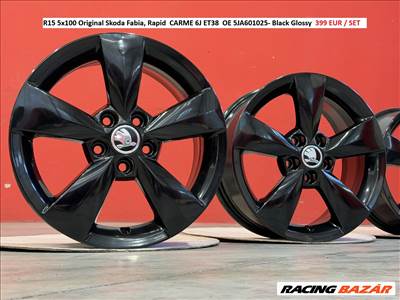 R15 5x100 Original Skoda Fabia , Rapid  CARME 6J ET38  gyári alufelnik felnik   