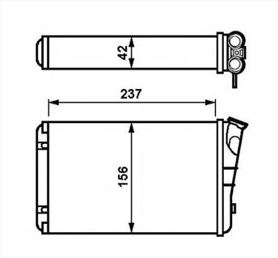 NRF 54238 - Hőcserélő, belső tér fűtés OPEL VAUXHALL
