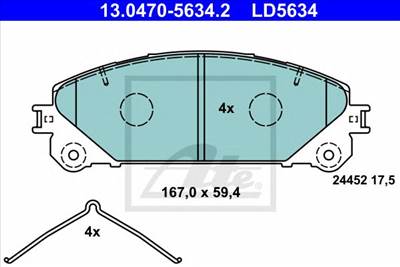 ATE 13.0470-5634.2 - fékbetét LEXUS TOYOTA